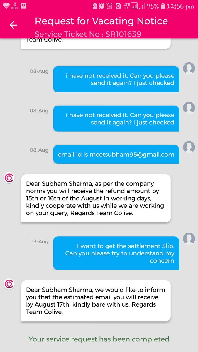 meetsubham95's tweet photo. @Lets_Colive @aarsh_thakur @BlrCityPolice 17th has already passed and i have not received any Settlement or even settlement slip and you wanted me to differ from my words. This is Pathetic. So only i advised people never go for Colive. And why your customer care is not responding to my call? https://t.co/LGtNT4oqVh