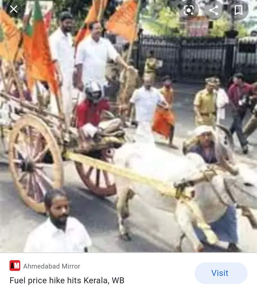 IamSubhash242's tweet photo. In 2013 when #Crude was $97.0 the petrol price was Rs76.0

Today when #crude is $37.0, the #Petrolprice is Rs85.72
In 2013, #BJP pulled bullocks cart &amp; Scooter on lorry when price was increased. Today #Bhakts have no complaints. On the same logic, is it a failure of #NDA Govt? https://t.co/ZPshsKQRPm