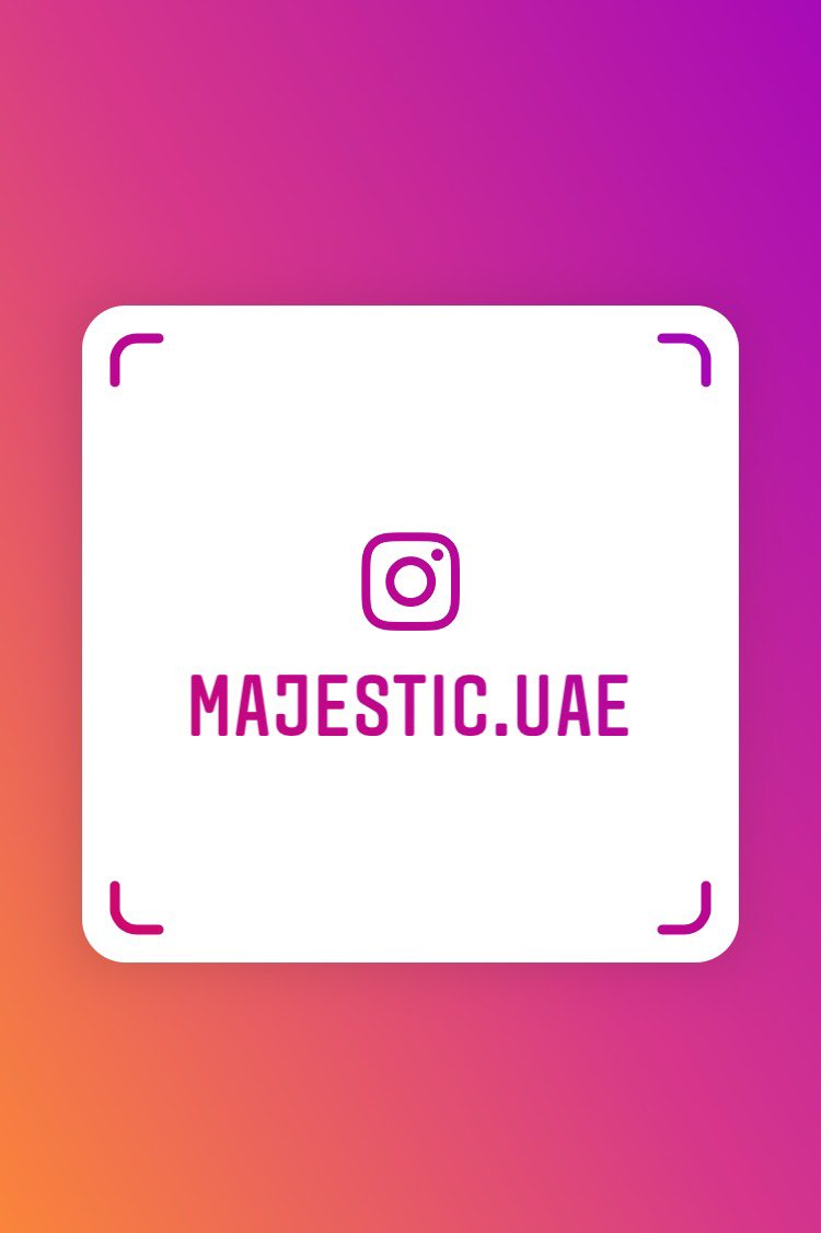 تابع حسابنا على #انستقرام 
Add my account in instagram #majestic.uae