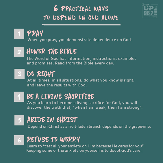 UP987DYFRFM's tweet photo. We depend on God all the time, and there are times we can do nothing else. The Lord gives us the faith we need to make it through those times.
#TuesdayTips   
#UP987 https://t.co/h6zIZ2YDS2