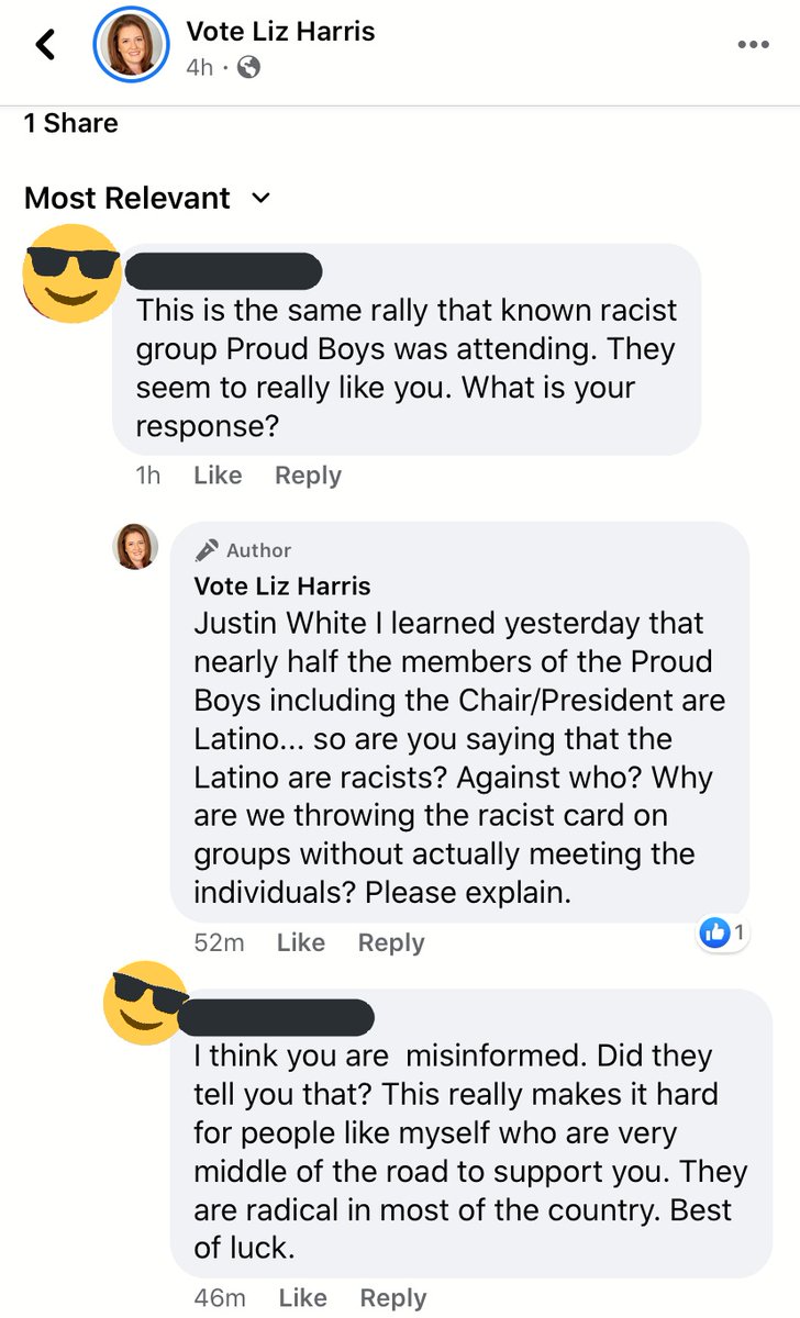 LD17 AZ State Representative candidate welcoming racist hate group, Proud Boys, at her Back the Blue rallies. The Proud Boys are known for inciting/committing violence against left wing protestors in the PNW.