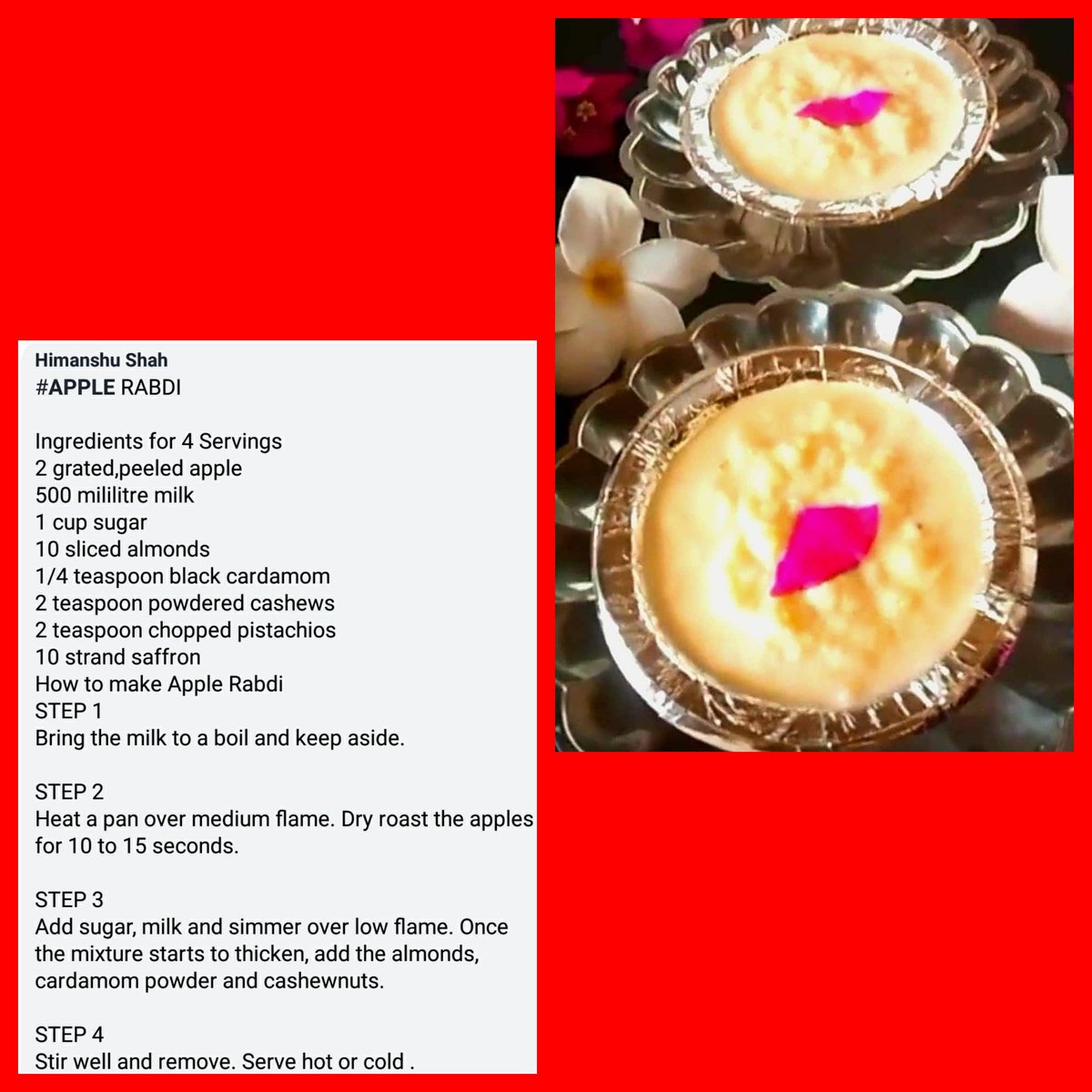 shah_himanshu's tweet image. Apple rabdi!

#FaraliRecipes #RamdevContest #ContestAlert