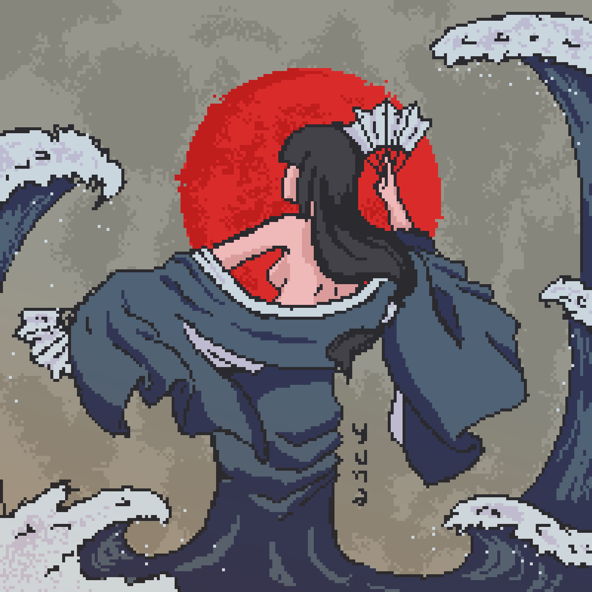 ProjectChibo's tweet image. Benzaiten is a goddes of everything that flows: words, music, art and water.

So, it seems like I started to run out of canvas, but I'm really enjoying making those.

#pixelart #benzaiten