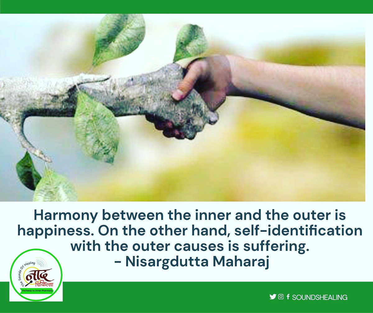soundshealing's tweet photo. #Harmony #happiness #NisargduttaMaharaj #jayantdeshmukh #naadchikitsa #soundshealing https://t.co/k4MEdHvCZQ
