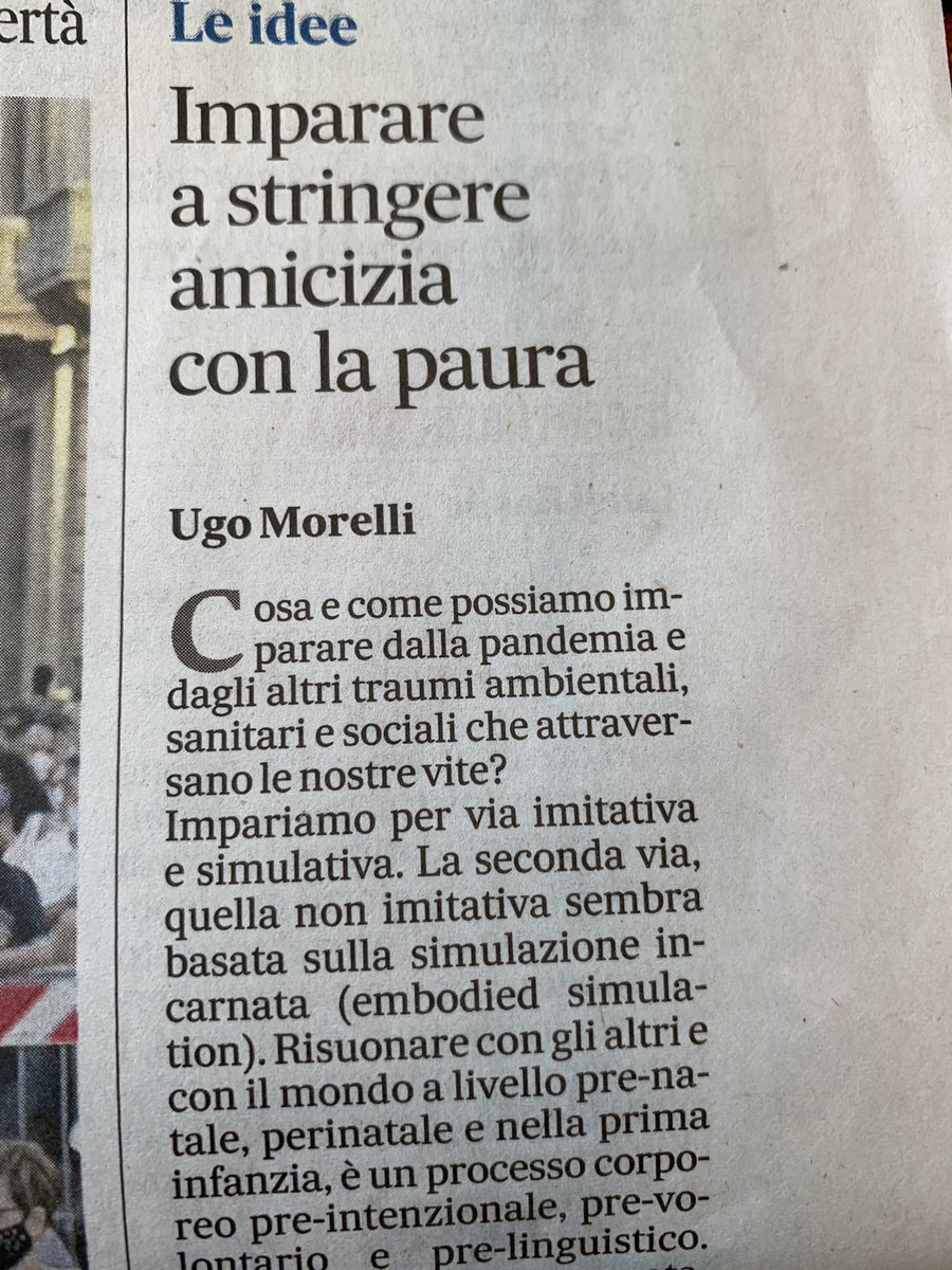 UgoMorelli's tweet photo. ⁦@mattinodinapoli⁩ ⁦@UgoMorelli⁩ :  Imparare a stringere amicizia con la paura, 17/8
“É forse un buon rapporto con la paura la via per riconoscere il limite come condizione delle nostre possibilità “
⁦@EmanuelaFellin⁩ ⁦@RoIaccarino⁩ ⁦@Andrea_Donega⁩ https://t.co/WirEnsxuUj