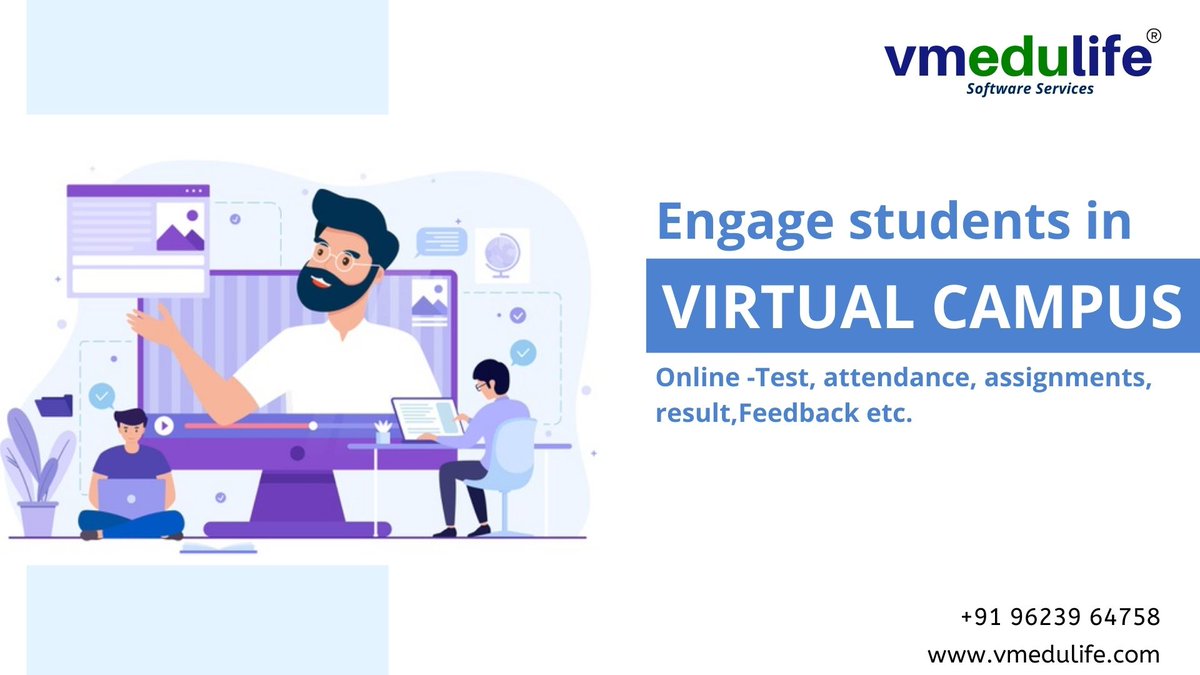vmedulife's tweet image. Engage students in Virtual Campus

Get instant free guidance from vm buddy +91 96239 64758 / info@vmedulife.com /www.vmedulife.com
#savepapersavetrees #vmedulife #Paperless #college #softwareservices #academicsoftware #educationportal #cloudbased #onlineteaching #virtualclassroom