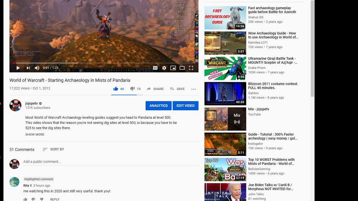 I know it only has 17,000 views, but the fact that people still find this video useful almost 8 years later means a lot.  #justyoutuberthings