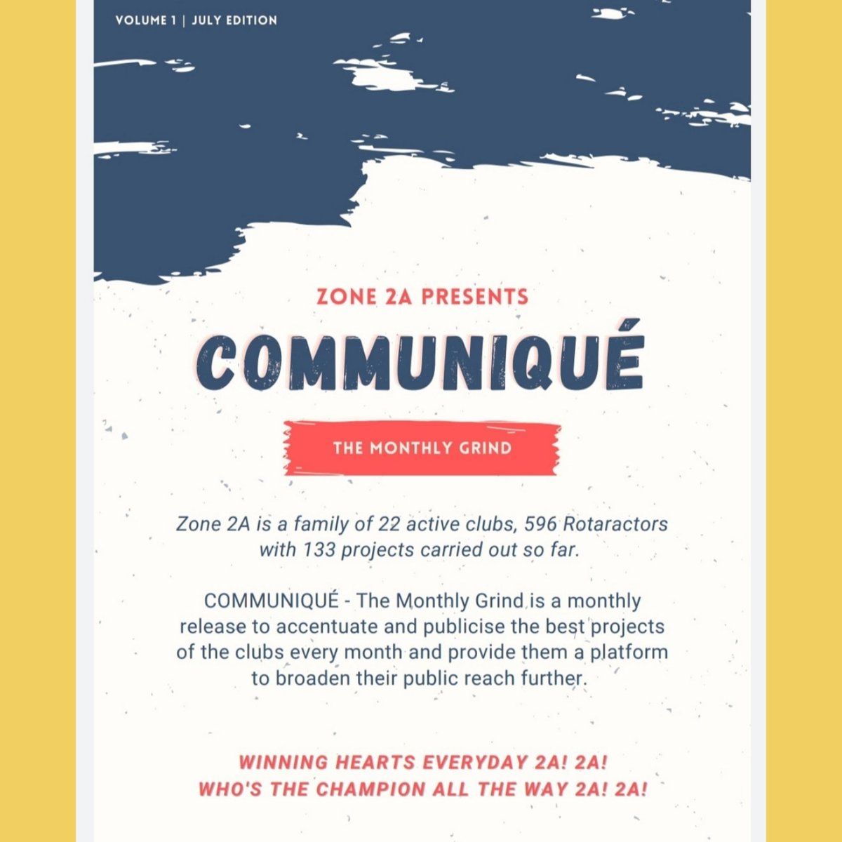 RotaractClubUPG's tweet photo. 📍A collection of all the amazing projects by 22 active clubs of Zone 2A 🗞️~ Communiquè 📜
Our Vice President Rtr. Naman modi, with his commendable work, has been recognized in Communiquè as one of the Champions for July!🏆
#RedefiningLimitswithRcupg
#Rcupg #Rotaractors #Zone2A https://t.co/SOuWHwJr2A