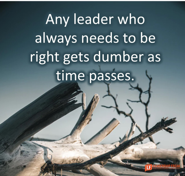 Leadership is adversarial when the goal of listening is to prove someone wrong and convince them you are right.

Dedicate yourself to curiosity.

leadershipfreak.blog/2019/11/29/the…

#leadership
#LFreakpost