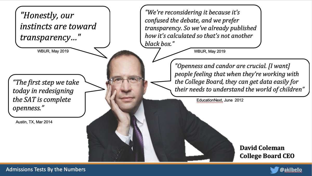 True to form  @CollegeBoard doesn't provide data in a timely or transparent manner despite protestations to the contrary. What's college board hiding that it fights so hard to avoid sharing data (that it cant sell)?