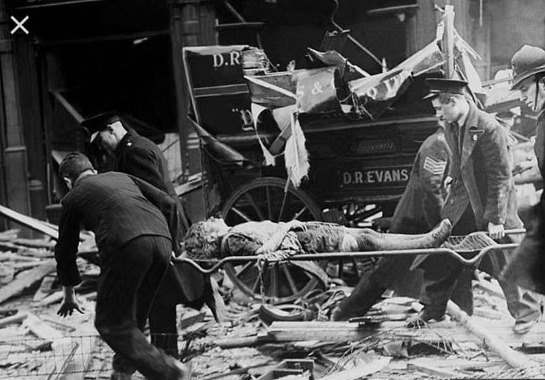 600,000 metal stretchers were built during WW2 so Air Raid Protection officers could carry injured people during bomb raids.Made from steel so that they could be easily washed down after being used.