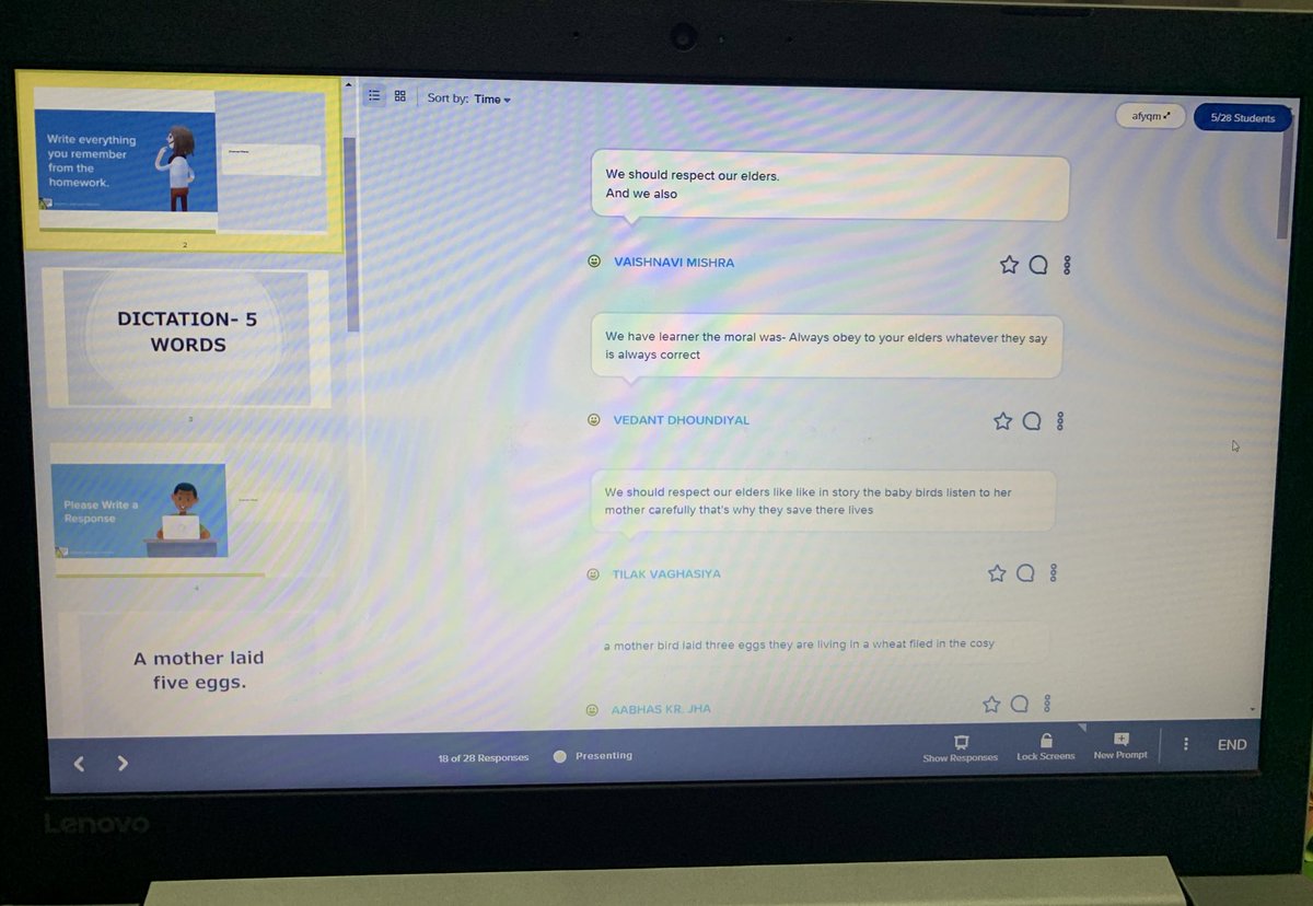 ankita_puri17's tweet photo. Another great session with @PearDeck. Recapitulated Story- Respect Your Elders with some prompts.
#whenlearningisfun
#engagingstudentstothebest
@BBPSMV https://t.co/W9mNB0GpGp