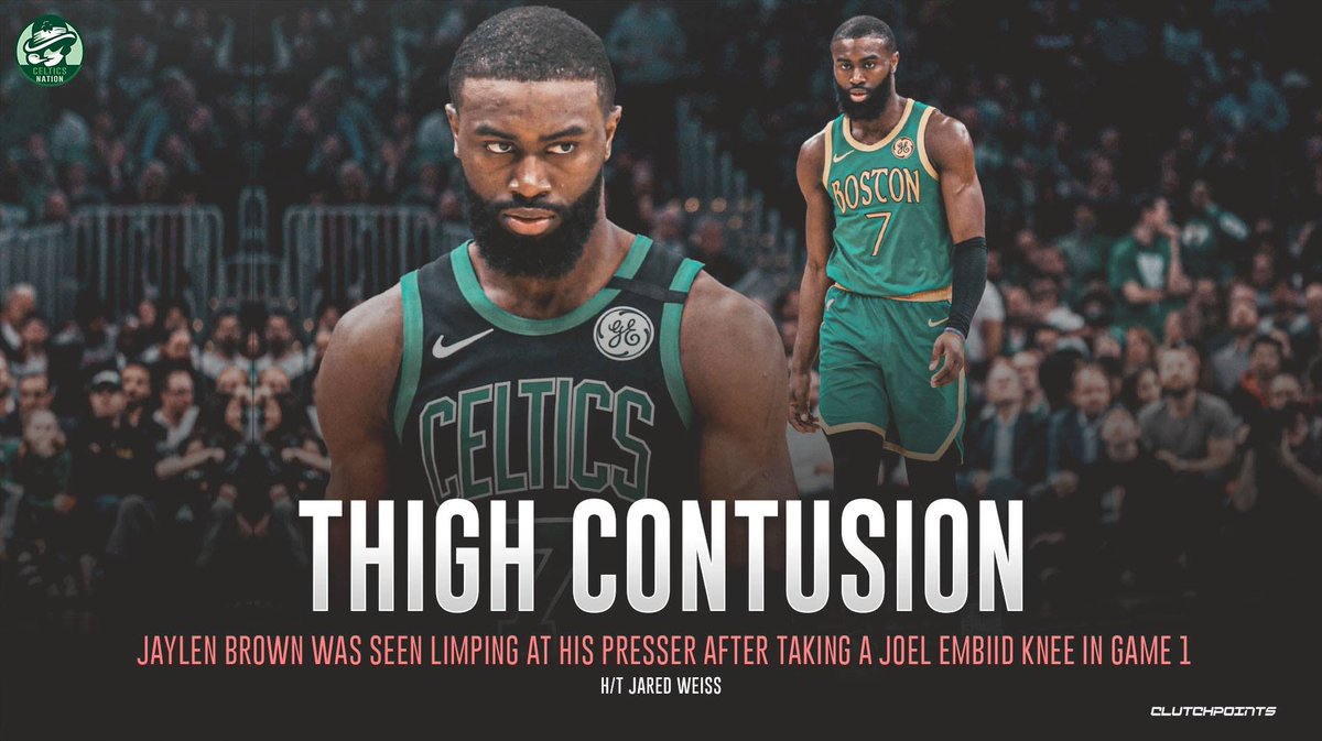 CelticsNationCP's tweet photo. Hope Jaylen recovers well 🙏 https://t.co/3lNGhBr4wy
