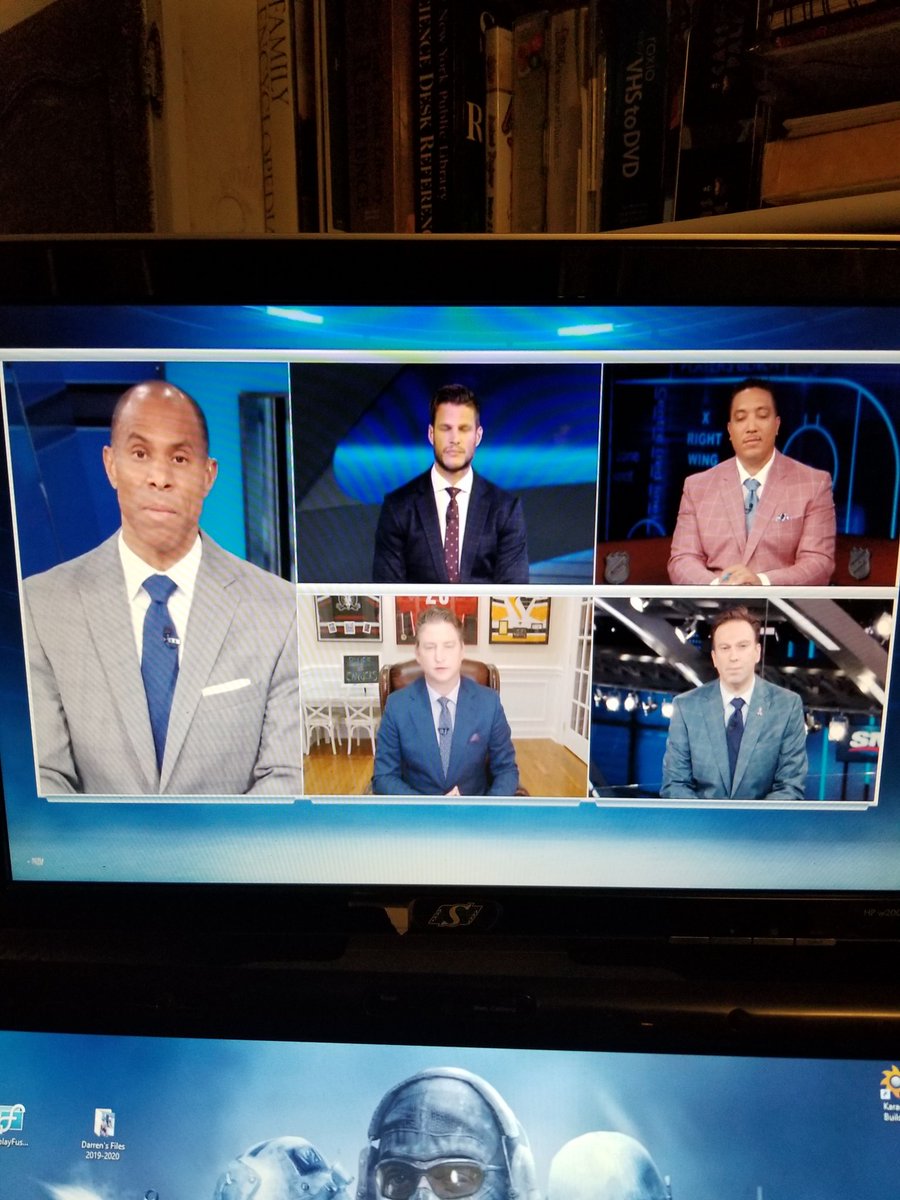 caesar24's tweet image. Who is the new guy on the panel?? 
(bottom right) 😂👍
@Sportsnet @FriedgeHNIC