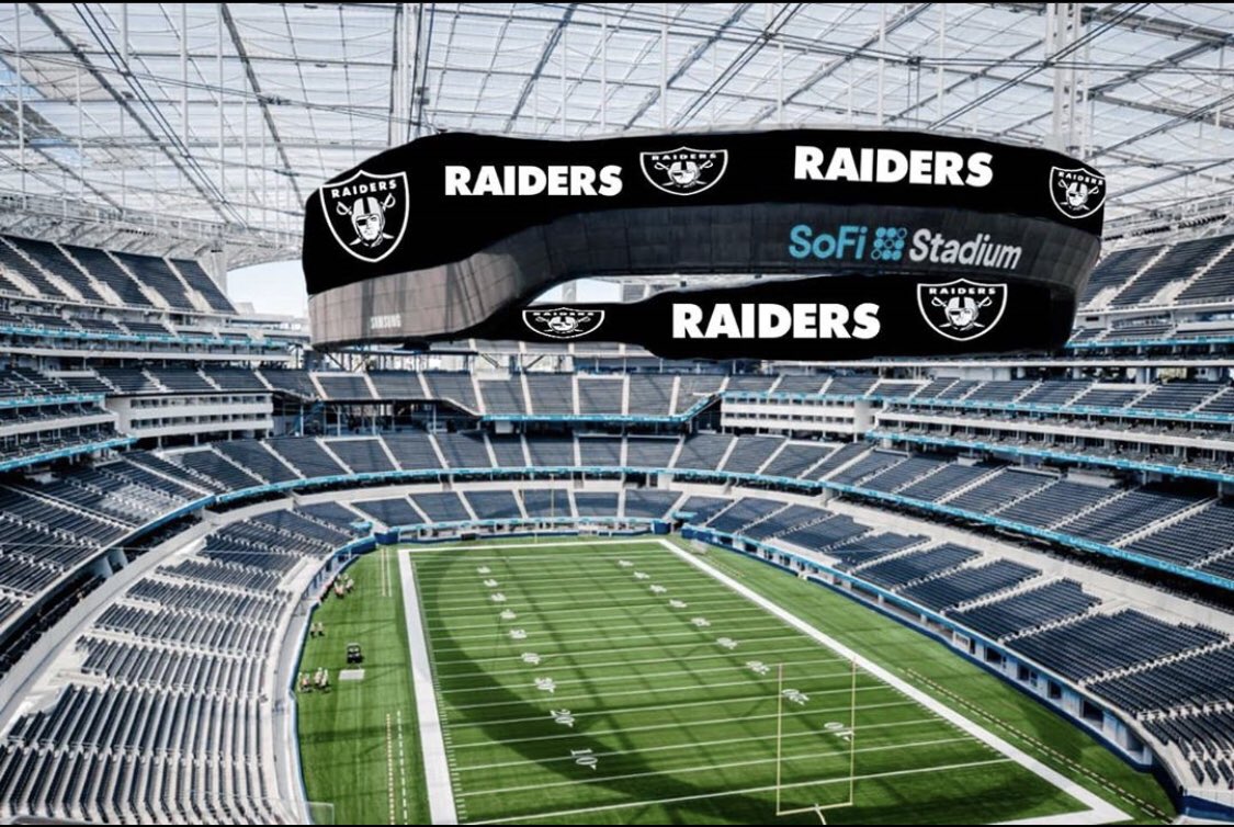 KennyKing_Jr's tweet photo. Our home away from home in LA is looking great! #RaiderNation
(📸: IG/ kingraider831) https://t.co/Sce2Ma3IFO
