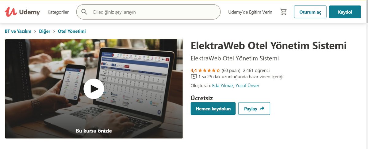 ElektraWebDev's tweet photo. Elektra öğrenip kariyerinizde yükselin !  Türkiye'de 4 binin üzerinde otelde kullanılan en yaygın otel programını siz de uzmanlarından öğrenin ve eğitim sertifikanızı alın. Hem de ücretsiz ! https://t.co/cC3qYvdkOM