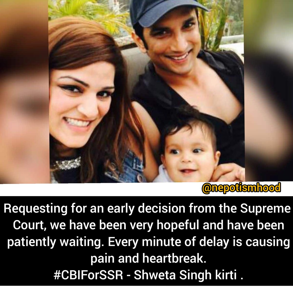 nepotismhood's tweet image. We all are stand with you @shwetasinghkirt 🙏🏻
#JusticeForSushantSinghRajput 
#SCMonitoredCBIForSSR
#CBIForSSR