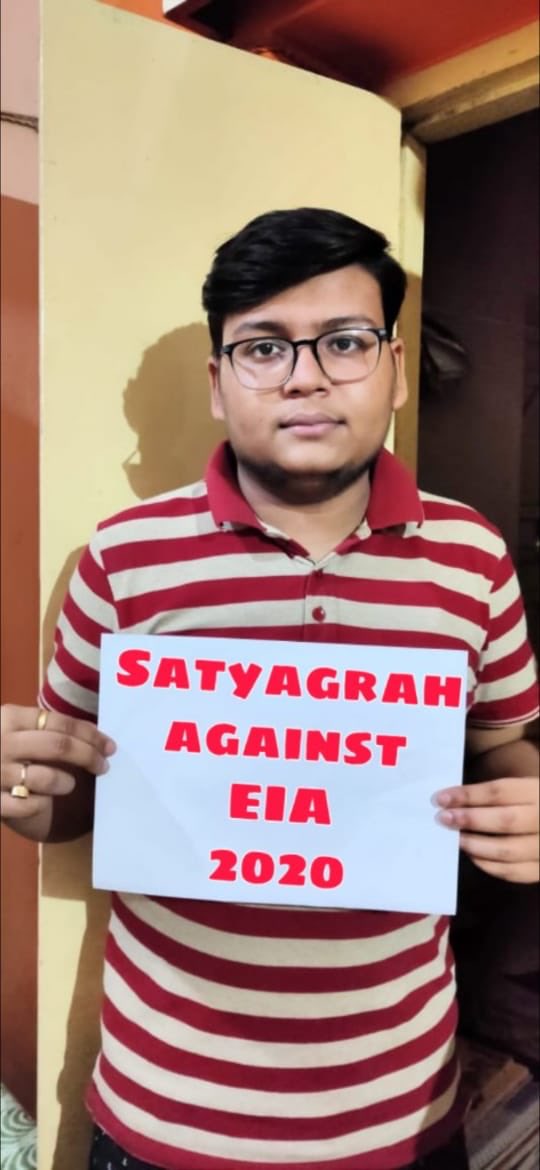 #SatyagrahaAgainstEIA2020 - When we fight against the #EIA2020 we fight to save our planet our future. Join us like this young activist in this #Satyagraha as if we dnt unite now we will perish. @moefcc @PrakashJavdekar @fridays_india @SatyagrahaAgai1 @PMOIndia @deespeak