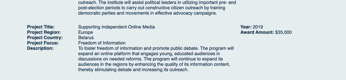 Nice to know that NED spends so much money on twitter trolls for Belarus.