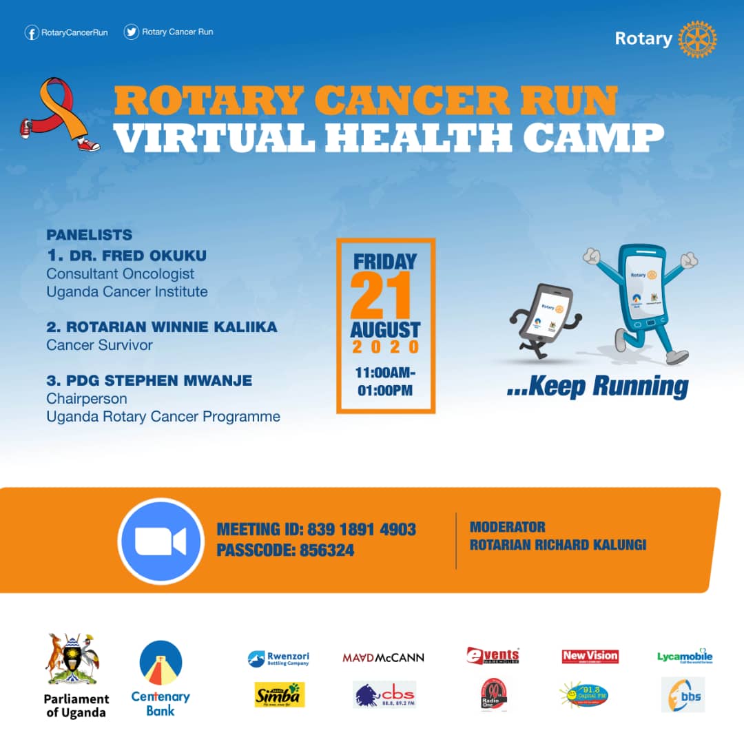 #RotaryCancerRun2020 virtual health camp.