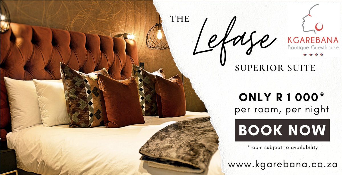 Get back into your travelling gear and spend a night (or two) at Kgarebana Boutique Guesthouse!

Book Now:
kgarebana.co.za

#TravelSA #TourismSA #ShotLeft #SBWL #WeDoTourism #MpumalangaTourism #level2lockdown #LockdownLevel2 #Level2 #Airbnb #TheReturnOfAlcohol