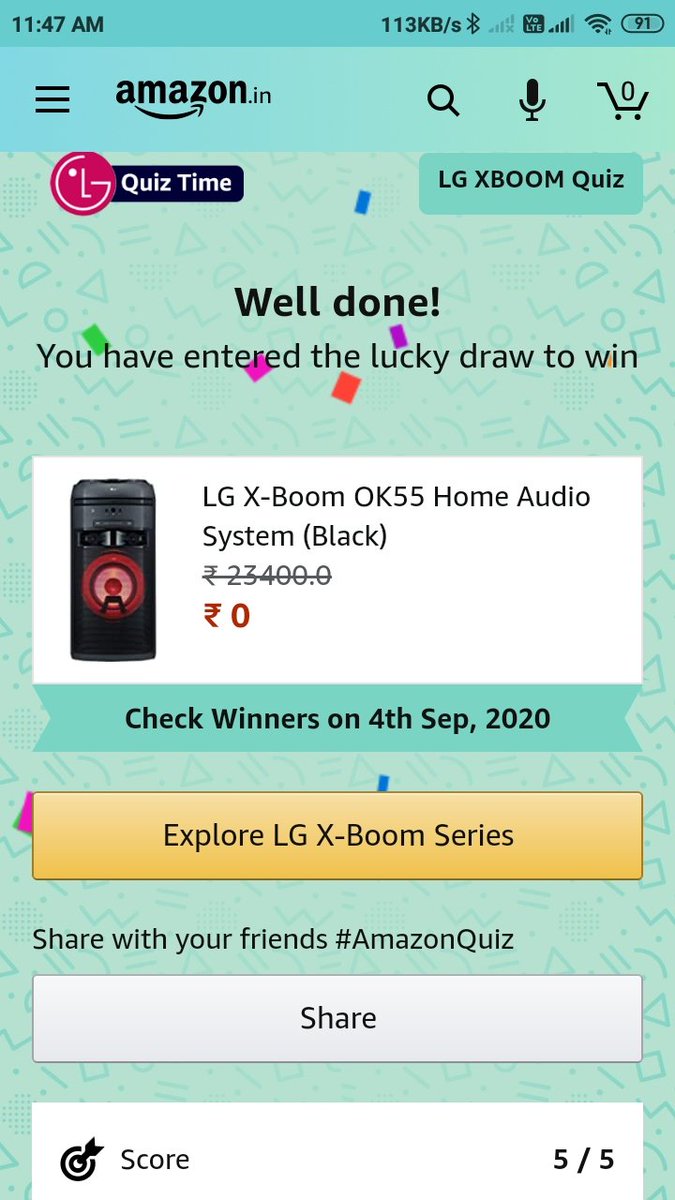 Rajkish27601632's tweet photo. @amazon @amazonIN @Rajkish27601632 #RajkishorSharma #AmazonQuiz #Amazon https://t.co/S0b33zz47k