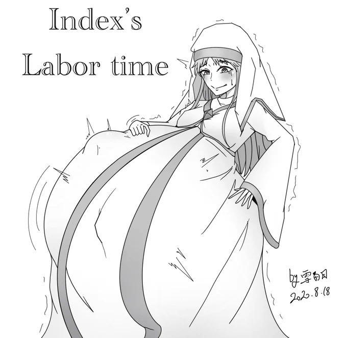 Commission for @rrr4551 😊 Index's labor time ! It's very heavy and painful for her but she's happy to see her babies soon ! 