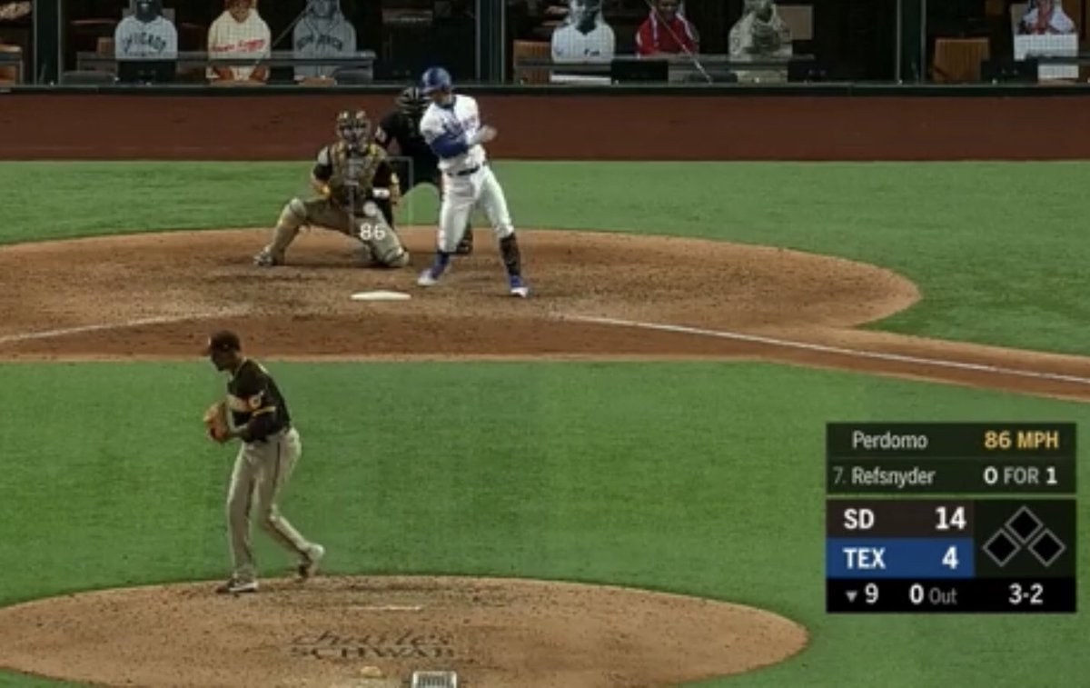 SamNeher24's tweet image. Nobody is talking about this absolutely classless act of Luis Perdomo throwing a strike in a 2 strike count while up 10. He should know better