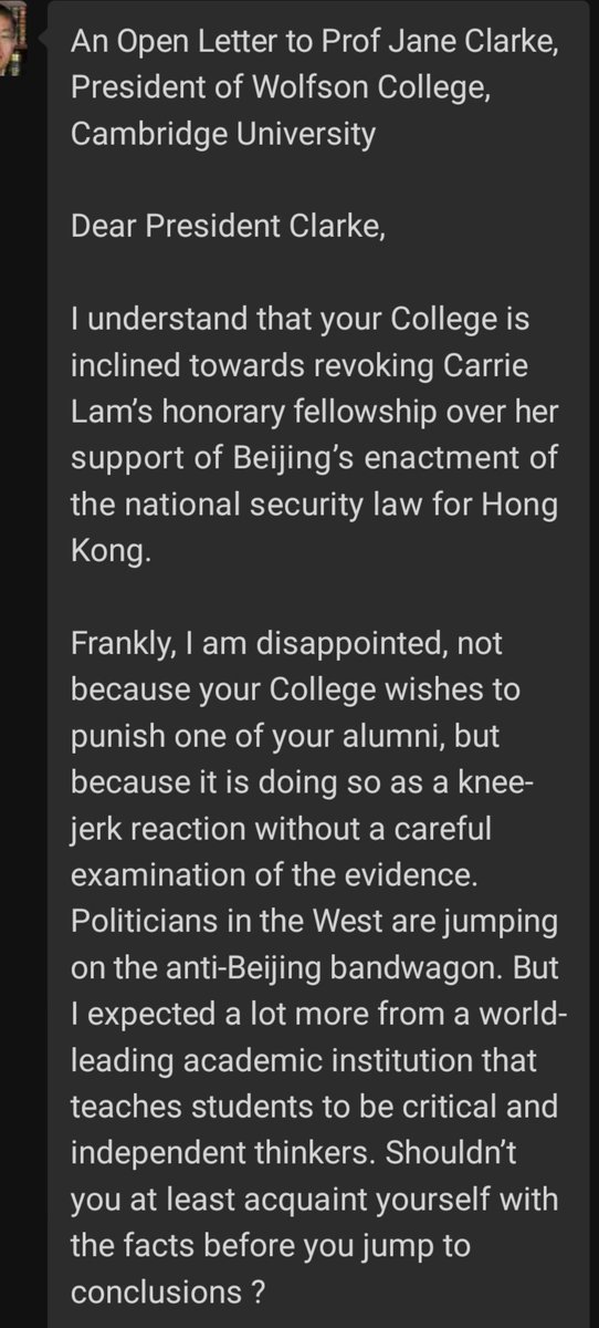 An Hong Kong friend sent me this open letter via Wechat yesterday. This letter literally summarises all that are misunderstood about HK and China today 1/