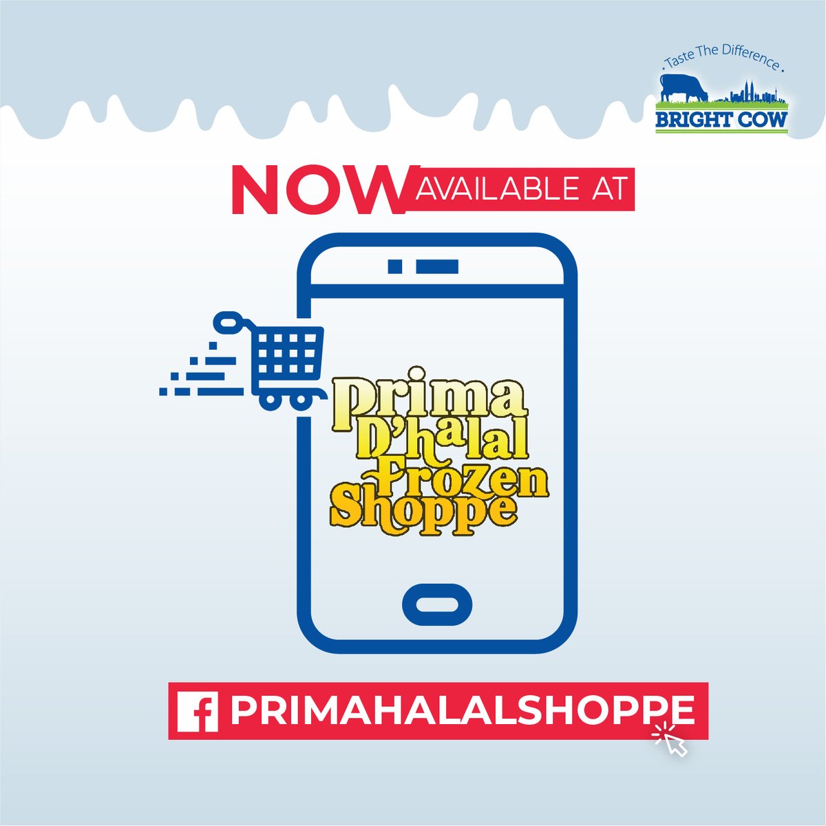 BrightCowMilk's tweet photo. Good news! Find us at Prima D'Halal Frozen Shoppe. 

Visit us at: 
F-15-GA Jalan Prima Saujana 2/D
Seksyen 2 Taman Prima Saujana
43000 Kajang Selangor

#brightcow
#brightcowonline
#tastethedifference
#fgvdairy
#productofFGV
#fgvfoods
#homedelivery https://t.co/SX5gMwWSBW