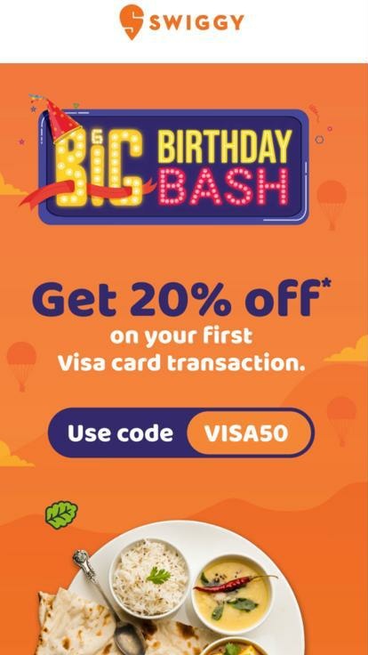 Indiaagainsttr1's tweet photo. @swiggy_in @harshamjty This is such a bad offer! I get 200 bucks off on Visa cards when I order food on @eazydiner. Why should I use Swiggy? You need to up your game!  @rohit_dasgupta https://t.co/8gEo0BFHvM