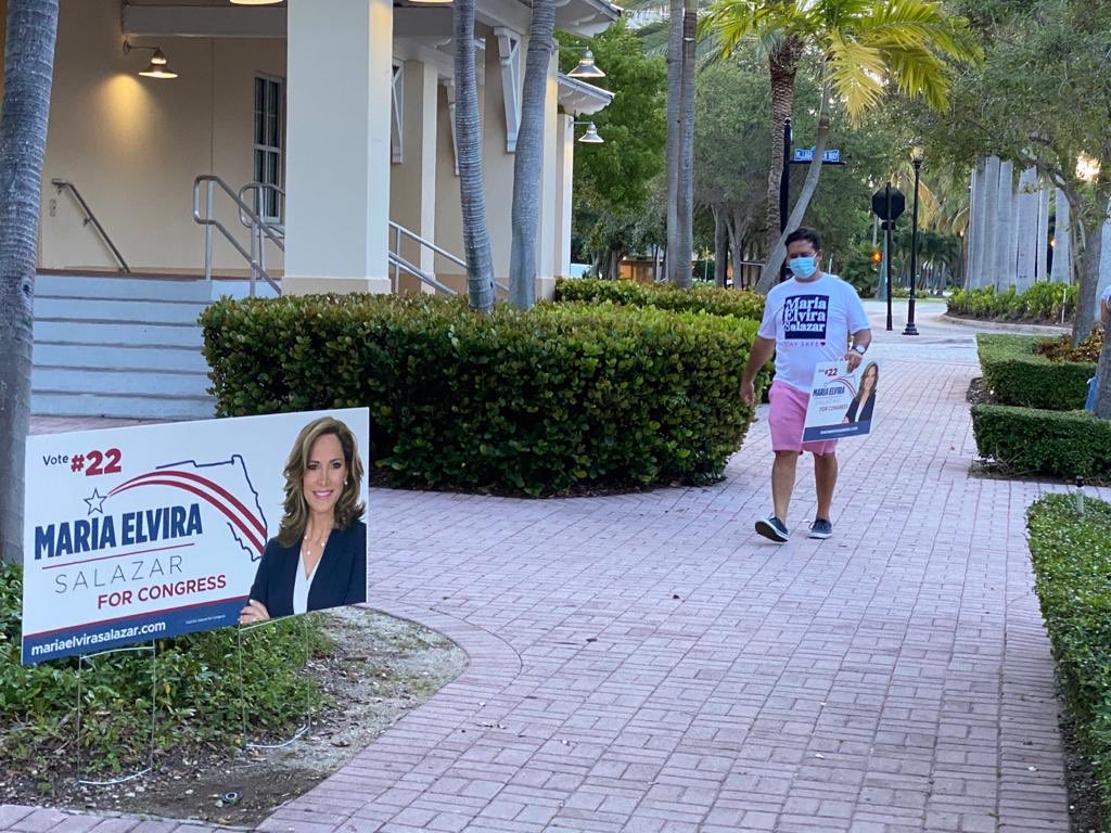 MaElviraSalazar's tweet photo. Good morning friends!☀️
🇺🇸Today is Primary Election Day and we are ready!🇺🇸🗳
The polls are open until 7 p.m.
Remember to vote at your assigned precinct which is located on your Voter Information Card.
#FL27 #TeamMariaElvira #MariaforCongress https://t.co/CntGbrODhI