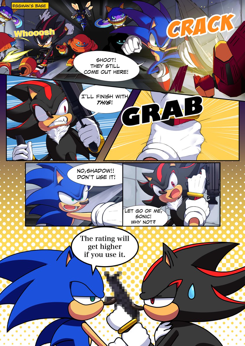 #SonicTheHedgehog 
"Sonic is for good boys and girls."
*This comic is based on Japanese rating system. 