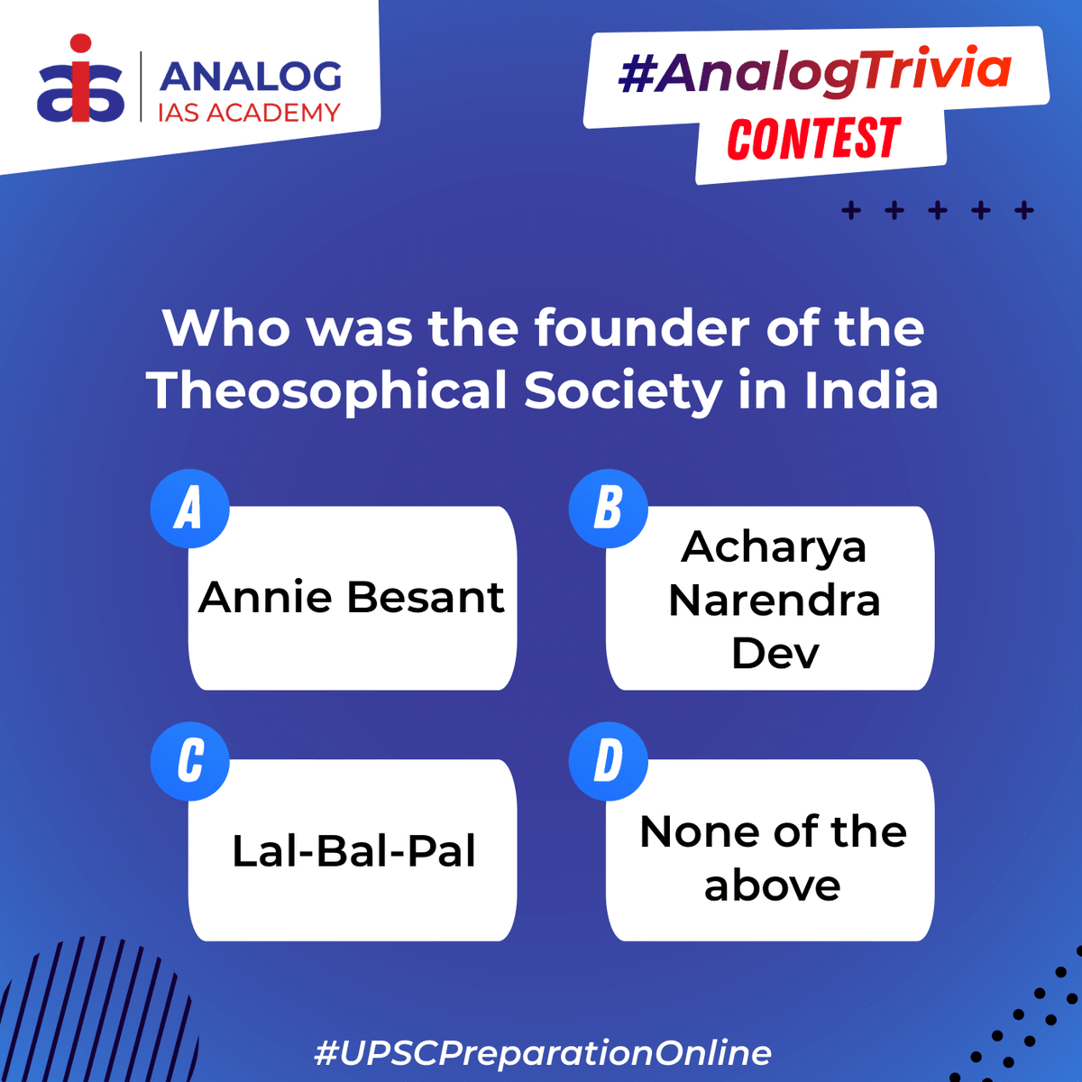 ANALOG_IAS's tweet photo. Your wait is over. Here is a bonus question. Answer correctly and tag your friends and use: #AnalogIAS #UPSCPreparationOnline https://t.co/VfdKjrU7f5