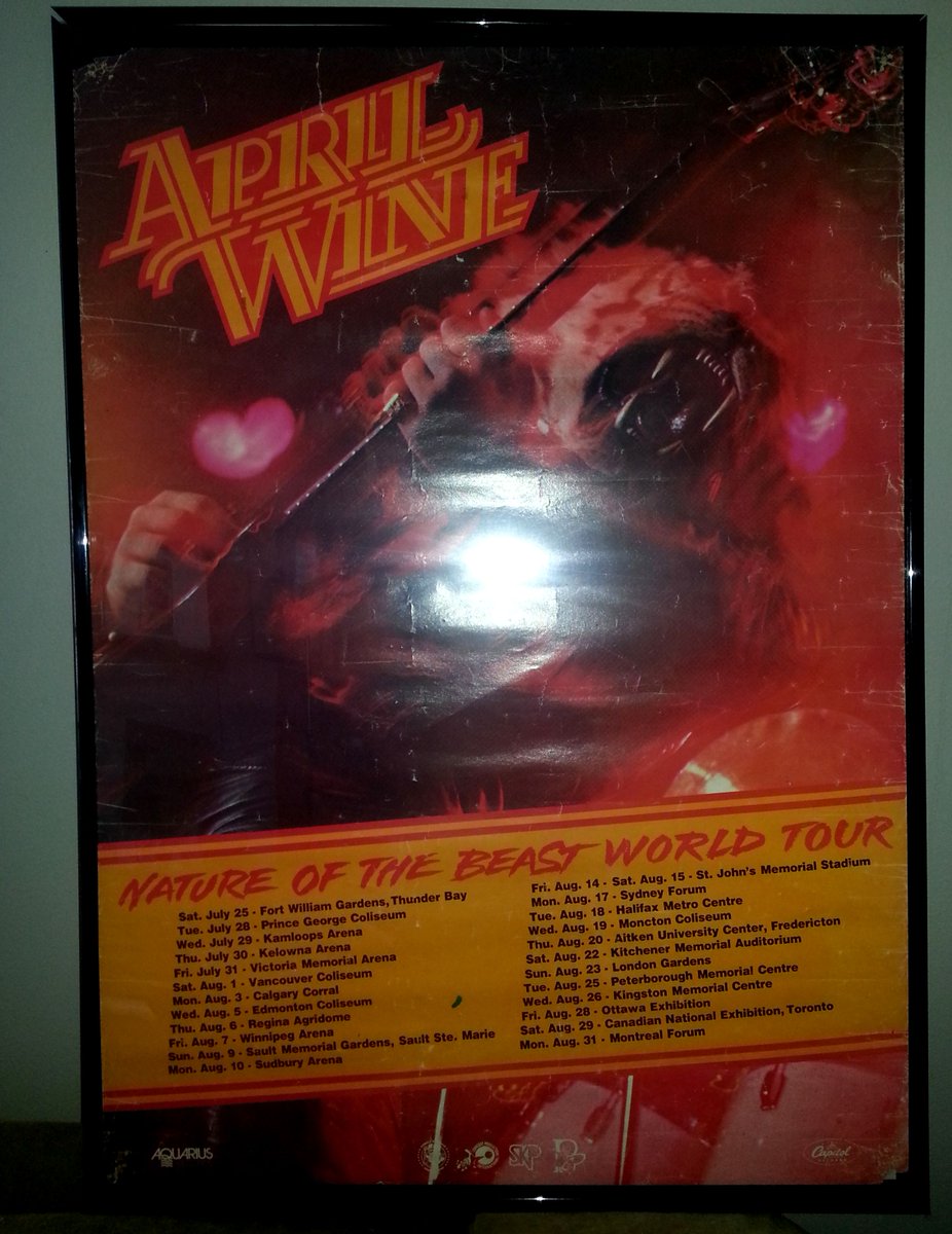 Today in 1981 in Halifax,Nova Scotia I watched a concert that is still placed in my top five concerts of all time, and I've seen a few. April Wine, Nature of the Beast. That album was a beast! @AprilWineBand @MylesGoodwyn