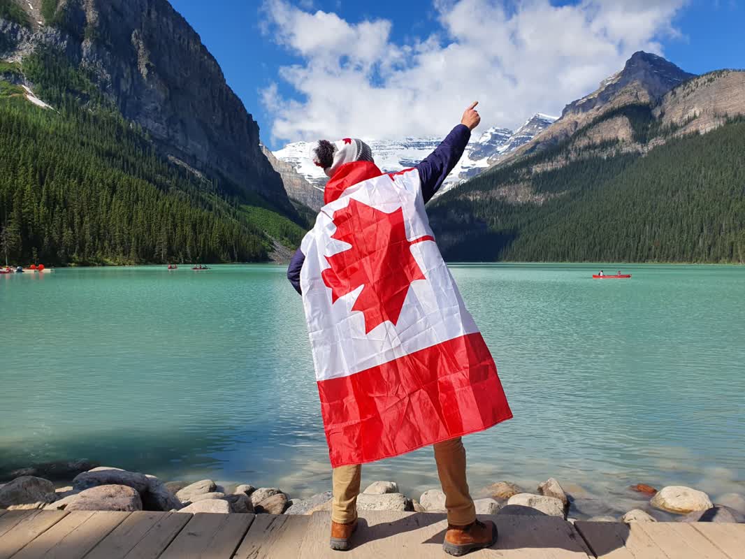 Not all heroes wear capes...but our super-powered tour leaders rock a Canadian flag pretty well!