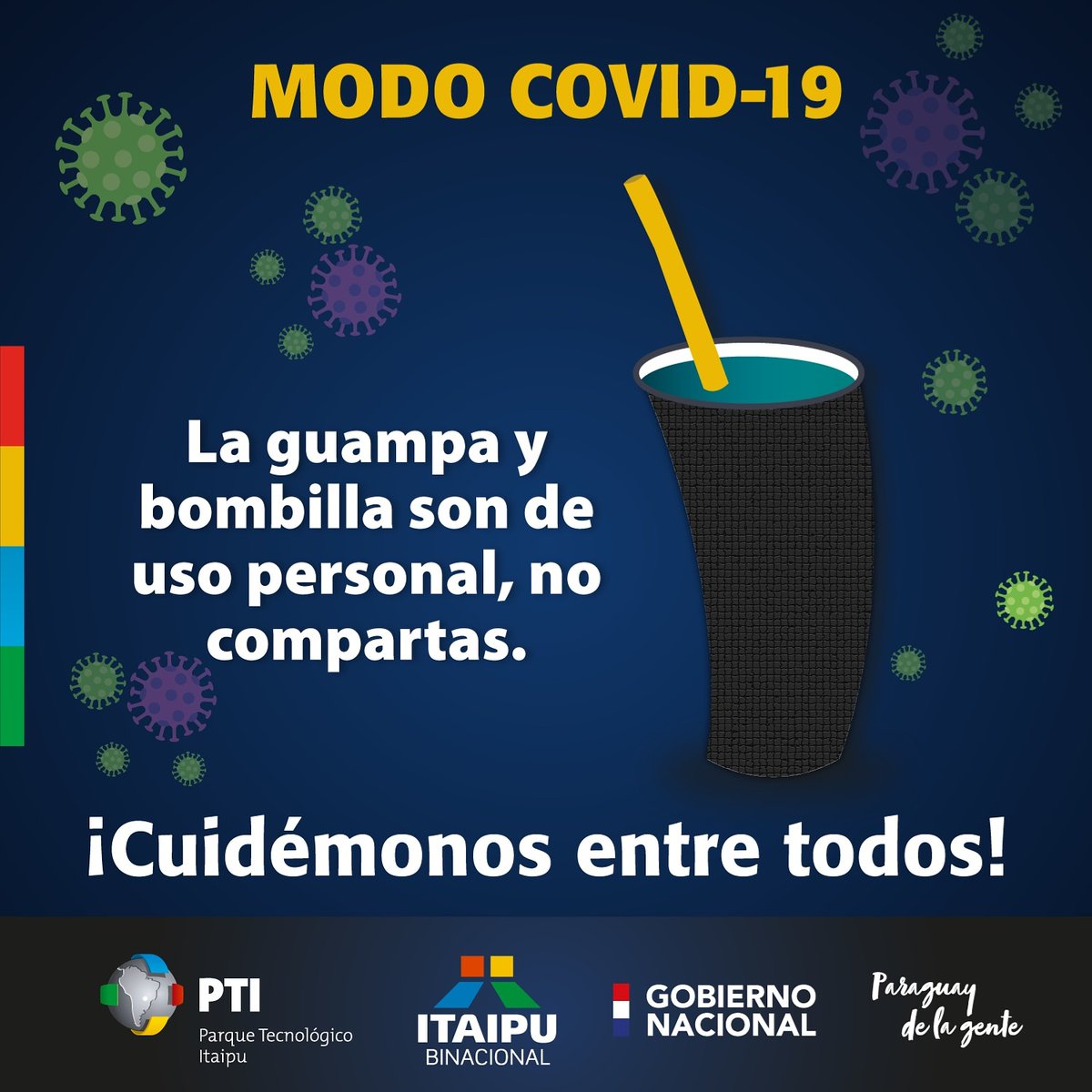 PTI_PY's tweet photo. ¡Nos cuidamos entre todos!
#PTIPY
#ItaipuBinacional
#TecnologíaParaLaGente https://t.co/Xxr2Bx7DEC