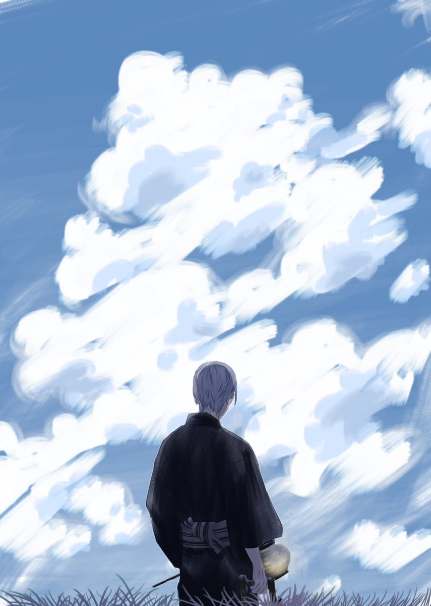 刀剣乱舞 暑中見舞いに描いた長義のイラストを軽装にちょっといじったものです イメージはお盆 ちなみのイラスト 刀剣乱舞 暑中見舞いに描いた長義のイラストを軽装にちょっといじったものです イメージはお盆 ちなみのイラスト