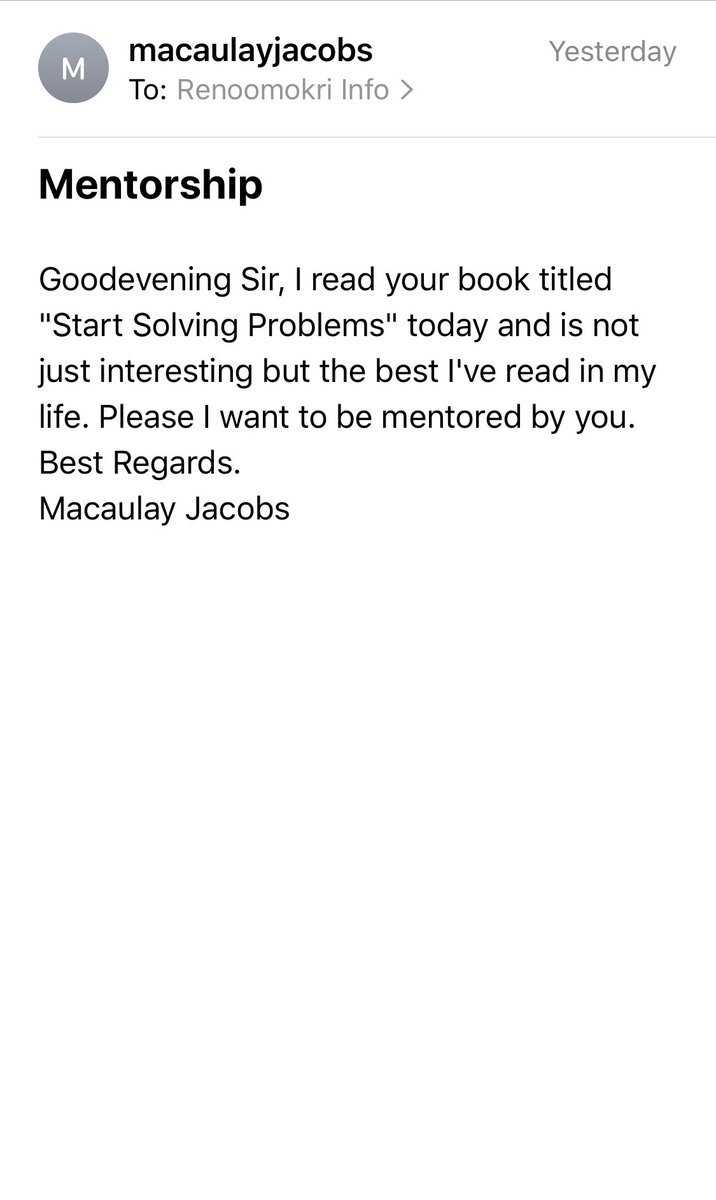 renoomokri's tweet photo. One of the many testimonies about my book, #StartSolvingProblems. It gives me great joy when my work makes a positive impact in the lives of humanity!
#FreeLeahSharibu #RenosNuggets https://t.co/79OfZtMilQ