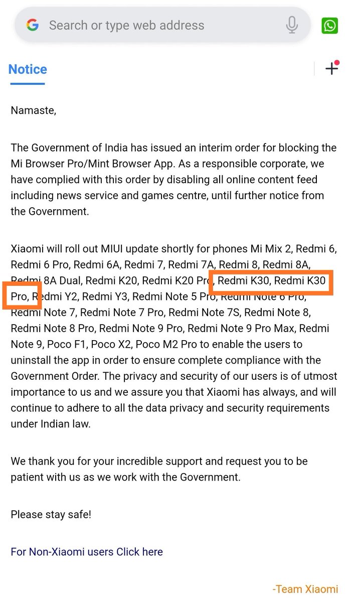 KaroulSahil's tweet image. Redmi k30 pro on Indian Xiaomi notice page , so it can be coming soon
Credit @yabhishekhd 

#Redmi #RedmiK30pro
