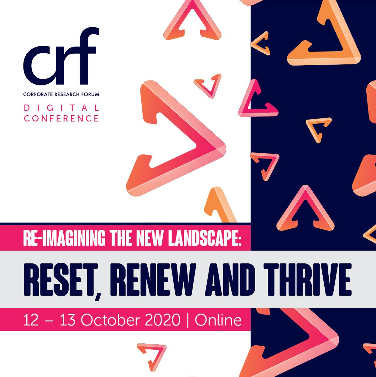C_R_Forum's tweet photo. Registrations are now open for our Digital Conference: Re-Imagining The New Landscape: Reset, Renew and Thrive on October 12-13 with contributions from @IMD_Bschool and our partners #CRFConference2020

https://t.co/ob9HuJn9My https://t.co/8no7QVNklS