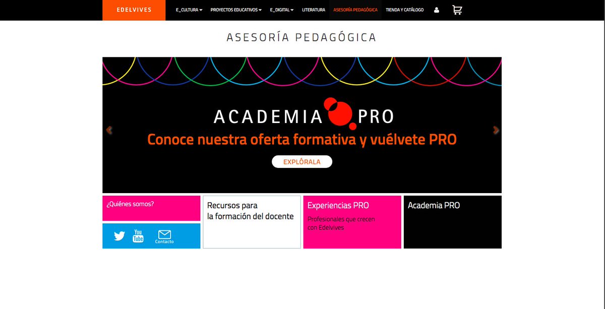 EdelvivesPRO's tweet photo. Ven, pasa por la #AcademiaPRO de Asesoría pedagógica de
@Edelvives.
Descubre la oferta formativa para todos aquellos profesores que deseáis seguir aprendiendo: talleres de puesta en marcha de proyectos, webinars, planes de acompañamiento…
#EdelvivesPROTeAcompaña https://t.co/4cglaFcP4z
