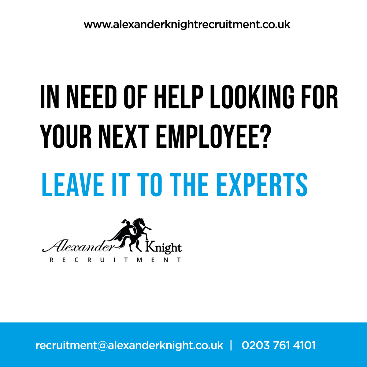 AK_Recruitment's tweet photo. Is your business in need of help looking for your next employee?Leave it to the experts at Alexander Knight Recruitment we are here to help! https://t.co/oah4Q6B6GS