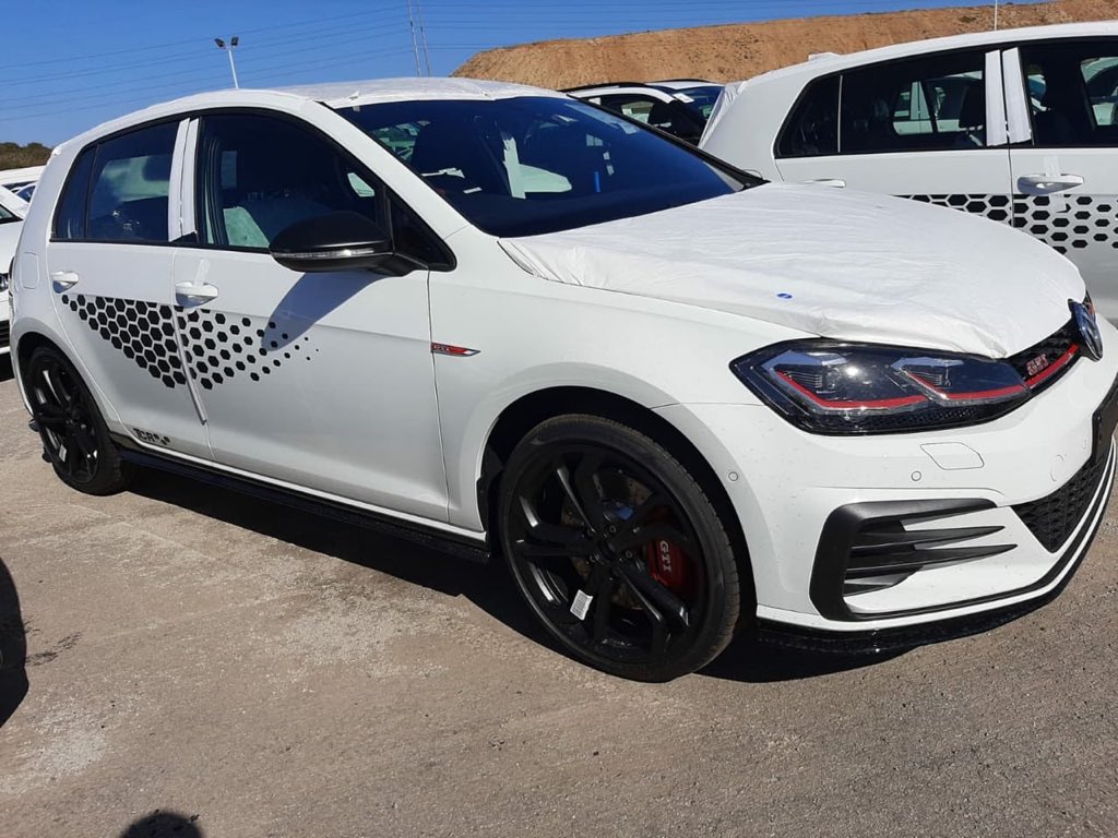 khuleonwheels's tweet photo. The VW Golf GTI TCR has landed in Mzansi and nearly 85% of the 300 units coming here have been spoken for. Are you getting one? More about the GTI TCR here: https://t.co/0oIb4ndico.

@VolkswagenSA 
#VrrphaaTuesday 

📷 @TcMoila https://t.co/UEeOZZRrtJ