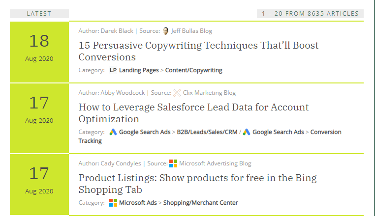 DigitalMarkBase's tweet photo. 19 fresh articles on #DigitalMarketingBase today -> now including 8,635 references of past 24 months -> https://t.co/4jZlPa7nW7 #PPC #Analytics https://t.co/ZAn1EHRpYm