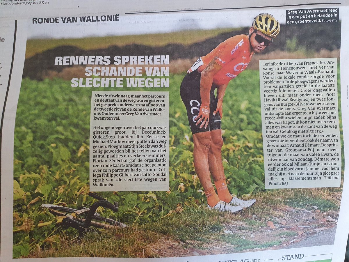 RunForJufIlse's tweet photo. Een GROOT aandachtspunt voor onze top van BE, @LydiaPeeters doe iets aan dit probleem wetende als de beste stuurlui al ambetant worden ... hoe moeten wij als amateurs ons dan voelen als we een toerke rijden vol putten ... #justdoit #hln. @GregVanAvermaet https://t.co/VnGE62OnU1