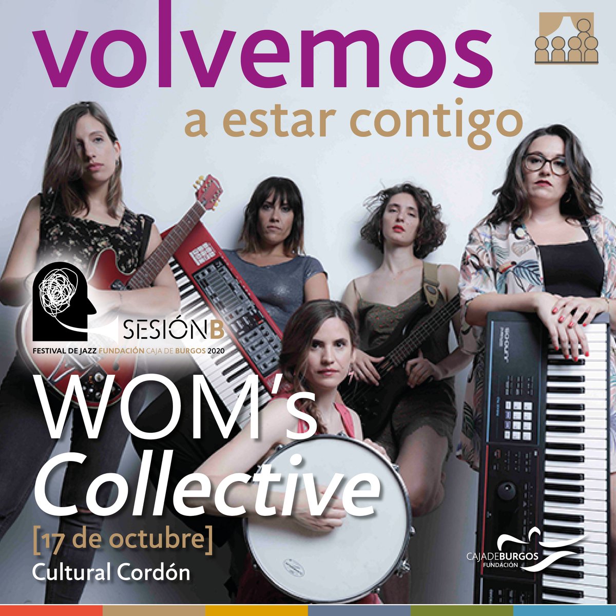 #SesiónB presenta, el próximo 17 de octubre en #CulturalCordón, a <a href="/WOMscollective/">WOM's collective</a>. Cuatro mujeres intérpretes y compositoras que se juntaron con la idea de unir talento femenino y que cuentan con una larga trayectoria en los escenarios de nuestro país

🎟  bit.ly/sesiónB