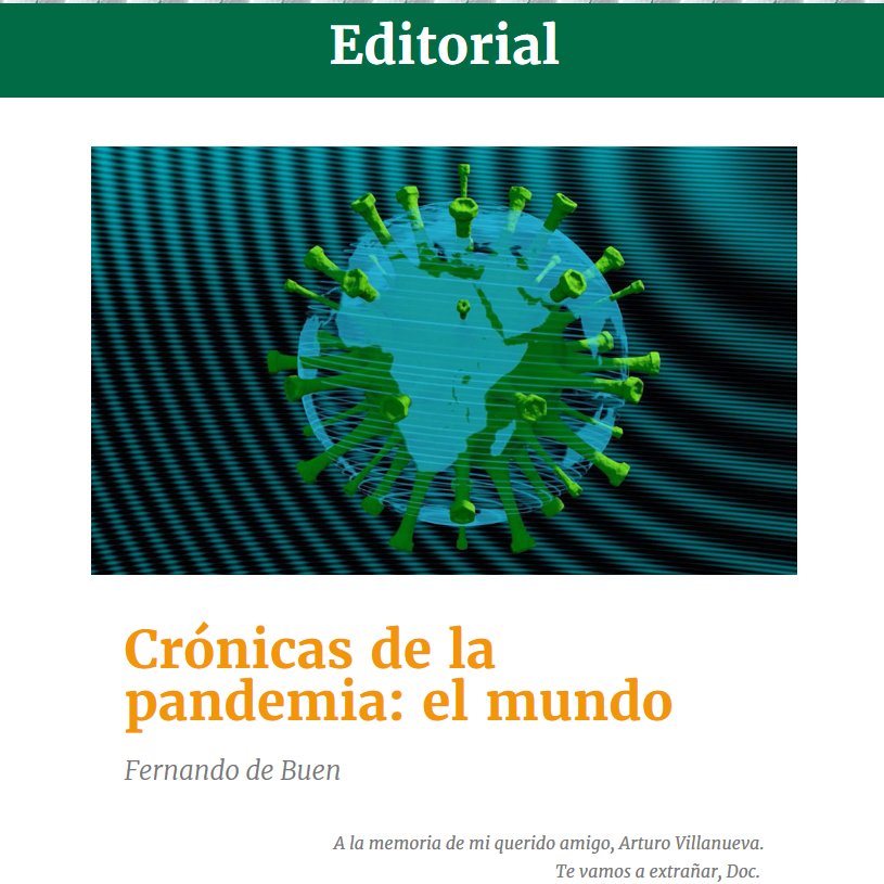 ferdebuen's tweet photo. Los invito a leer mi columna de esta semana en #Par7: «Crónicas de la pandemia: el mundo». Espero que les guste. @LauraZavalaA @lzaroRos5 @CartonCalderon @SergioLujambio @oleavabogado @fhowardn @Fernandodebuen @PKSsoy @clausdebuen
@Jorge_de_Buen
Entra a: https://t.co/HwY8HJTgBC https://t.co/8R7g4VxgJQ