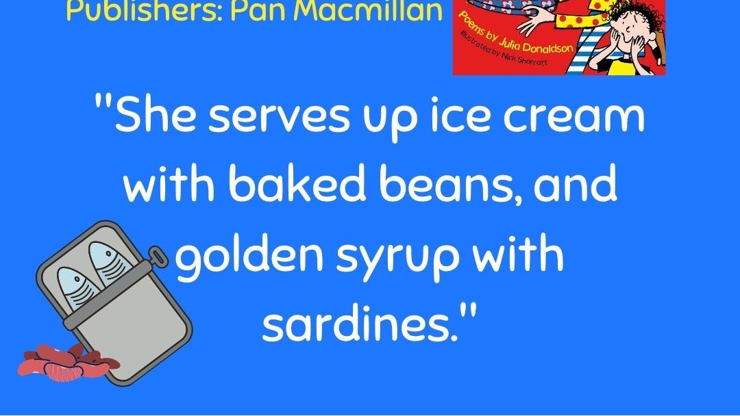 HookedonBooksSA's tweet photo. Our Tuesday read. An interesting collection of rhymes and poems to make you giggle and grin. Read "Crazy Mayonnaisy Mum" by Julia Donaldson. Illustrations: @NickSharratt1 Publishers: @panmacmillan 

@ExclusiveBooks  @PanMacmillanSA @PanMacKids https://t.co/EwWTCHvDD4