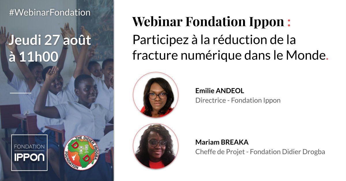 ippontech's tweet photo. Quels BÉNÉFICES pour une stratégie #RSE en entreprise ? 🧐

@emilieandeol de la Fondation Ippon, reviendra sur sa création, ses échecs et succès avec Mariam Bréaka de la Fondation @didierdrogba &amp; @SalomeBouchet, bénévole.

Venez nombreux le 27 AOÛT 👇
https://t.co/2L6b4F2lDU https://t.co/BNXjrrKRIa